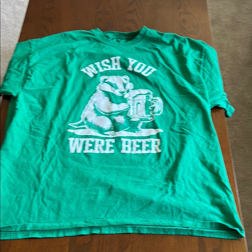 Freedom Wear Green Graphic T-Shirt with Fun Print - size 2x